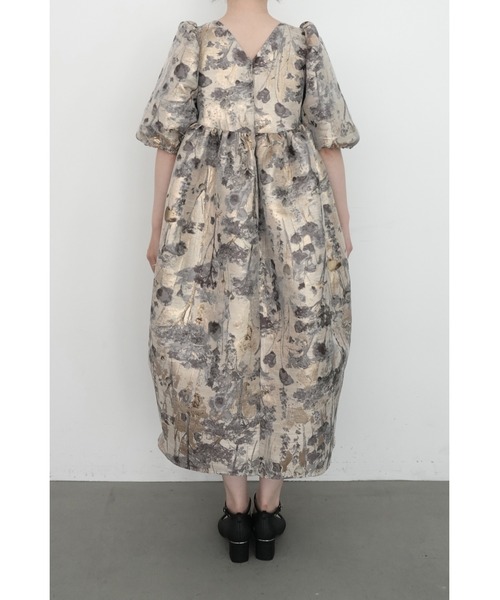 et.UNiVER(エトユニベール)の「1151 Botanical jacquard dress(ドレス・レディース・グレー/ブラウン/ブルー・M-Long/MEDIUM/M-Short)」の17枚目の写真
