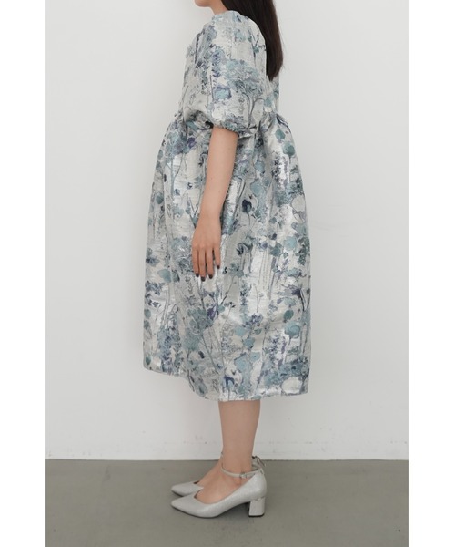 et.UNiVER(エトユニベール)の「1151 Botanical jacquard dress(ドレス・レディース・グレー/ブラウン/ブルー・M-Long/MEDIUM/M-Short)」の22枚目の写真
