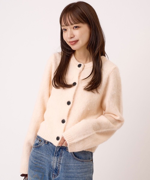 FRENIA(フレニア)の「ウールモヘアカーディガン(カーディガン/ボレロ・レディース・グレー/ベビーピンク/レッド・FREE)」の9枚目の写真