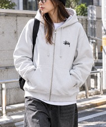 STUSSY（ステューシー）の「【STUSSY】ステューシー BASIC ZIP HOODIE ロゴ ジップフロントフーディ パーカー（スウェット）」