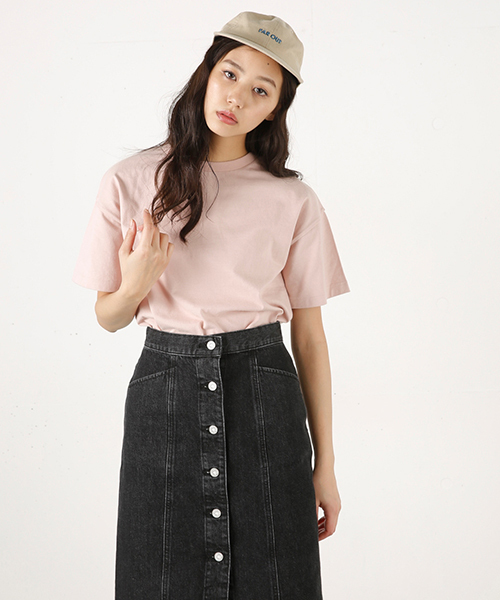 MOUSSY（マウジー）の「FLARE SLEEVE TEE（Tシャツ/カットソー・レディース・ライトイエロー/ホワイト/ピンク/ライトブルー・FREE）」の4枚目の写真