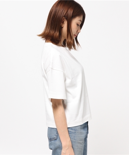 MOUSSY（マウジー）の「FLARE SLEEVE TEE（Tシャツ/カットソー・レディース・ライトイエロー/ホワイト/ピンク/ライトブルー・FREE）」の6枚目の写真