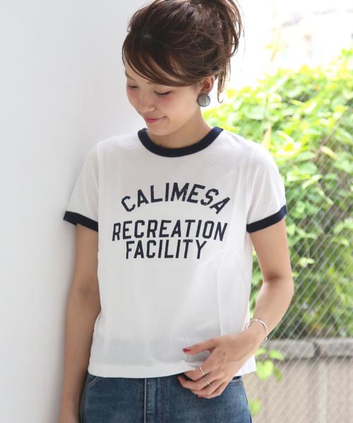 Another Edition（アナザーエディション）の「リンガーTシャツ/AEBC リンガー TEE◆（Tシャツ/カットソー・レディース・ライトブルー/レッド/ネイビー・FREE）」の2枚目の写真