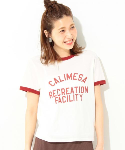 Another Edition（アナザーエディション）の「リンガーTシャツ/AEBC リンガー TEE◆（Tシャツ/カットソー・レディース・ライトブルー/レッド/ネイビー・FREE）」の3枚目の写真