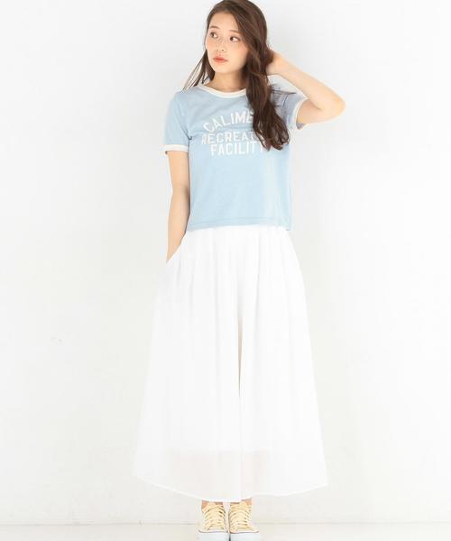 Another Edition（アナザーエディション）の「リンガーTシャツ/AEBC リンガー TEE◆（Tシャツ/カットソー・レディース・ライトブルー/レッド/ネイビー・FREE）」の7枚目の写真