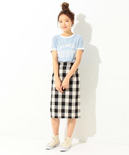 Another Edition（アナザーエディション）の「リンガーTシャツ/AEBC リンガー TEE◆（Tシャツ/カットソー・レディース・ライトブルー/レッド/ネイビー・FREE）」の16枚目の写真