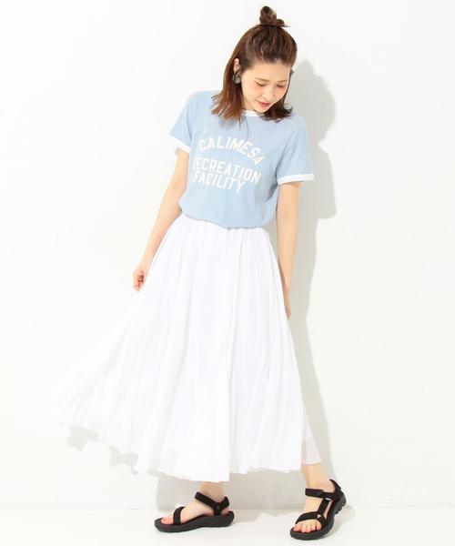 Another Edition（アナザーエディション）の「リンガーTシャツ/AEBC リンガー TEE◆（Tシャツ/カットソー・レディース・ライトブルー/レッド/ネイビー・FREE）」の9枚目の写真