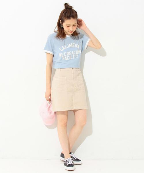 Another Edition（アナザーエディション）の「リンガーTシャツ/AEBC リンガー TEE◆（Tシャツ/カットソー・レディース・ライトブルー/レッド/ネイビー・FREE）」の10枚目の写真