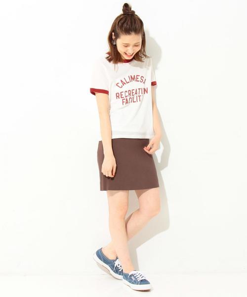 Another Edition（アナザーエディション）の「リンガーTシャツ/AEBC リンガー TEE◆（Tシャツ/カットソー・レディース・ライトブルー/レッド/ネイビー・FREE）」の17枚目の写真