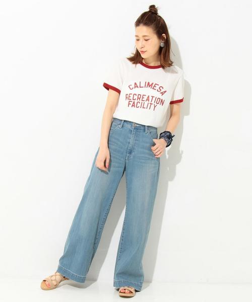 Another Edition（アナザーエディション）の「リンガーTシャツ/AEBC リンガー TEE◆（Tシャツ/カットソー・レディース・ライトブルー/レッド/ネイビー・FREE）」の18枚目の写真