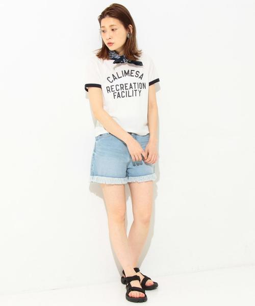 Another Edition（アナザーエディション）の「リンガーTシャツ/AEBC リンガー TEE◆（Tシャツ/カットソー・レディース・ライトブルー/レッド/ネイビー・FREE）」の20枚目の写真