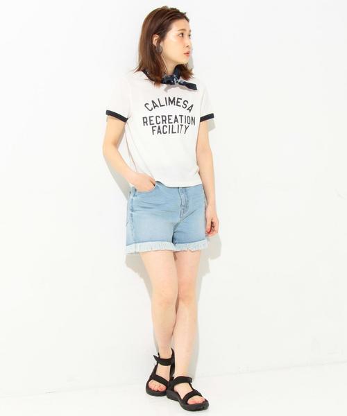 Another Edition（アナザーエディション）の「リンガーTシャツ/AEBC リンガー TEE◆（Tシャツ/カットソー・レディース・ライトブルー/レッド/ネイビー・FREE）」の21枚目の写真
