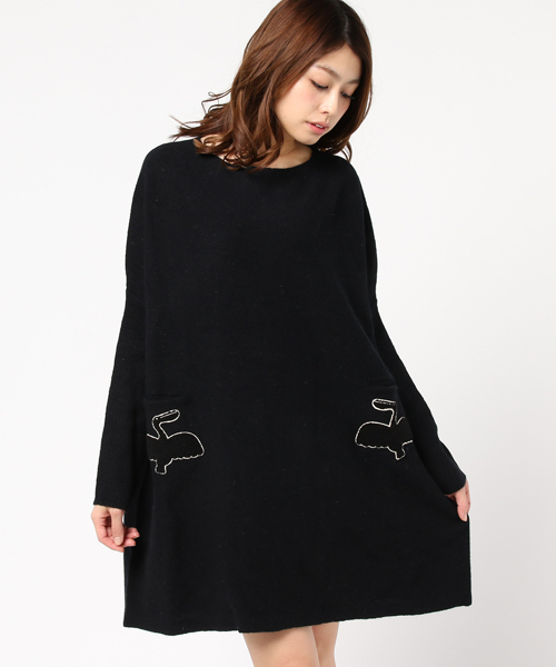 Peu Pres プープレ の ルデセール さがら刺繍ペリカンワンピース ワンピース Wear Peu Pres プープレ の ルデセール さがら刺繍ペリカンワンピース ワンピース Wear