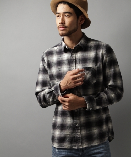 Bayflow ベイフロー の Bayflow ネルオンブレチェックシャツ シャツ ブラウス Wear