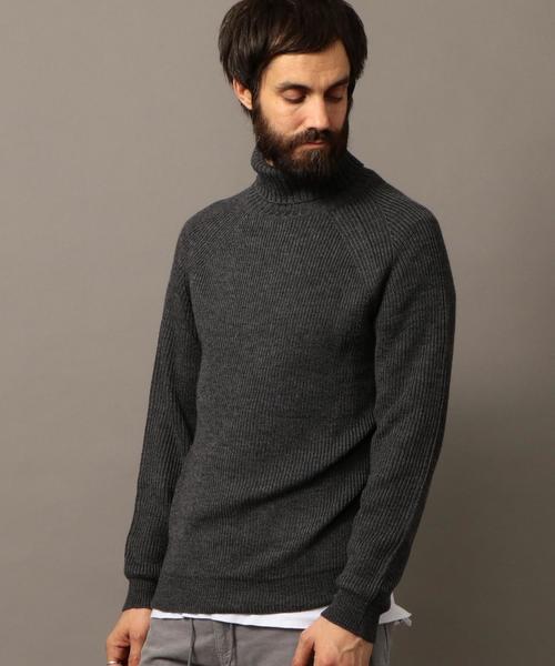 BEAUTY&YOUTH UNITED ARROWS（ビューティーアンドユースユナイテッドアローズ）の「BY イタリーヤーン ウール アゼ タートルニット◆（ニット/セーター・メンズ・ダークグレー/ブラウン/ホワイト/ブラック・LARGE/MEDIUM/SMALL/X-LARGE）」の3枚目の写真