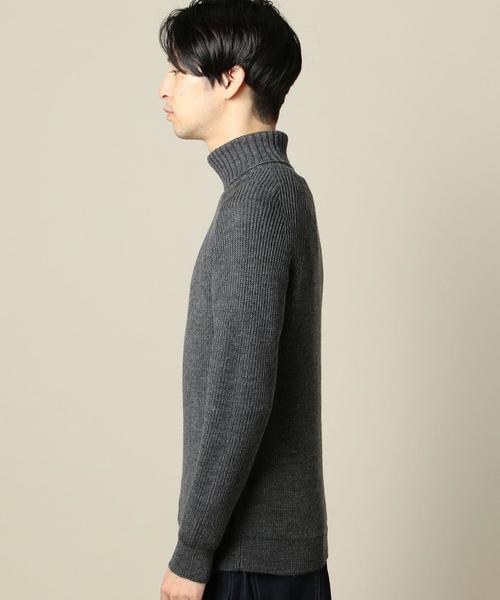 BEAUTY&YOUTH UNITED ARROWS（ビューティーアンドユースユナイテッドアローズ）の「BY イタリーヤーン ウール アゼ タートルニット◆（ニット/セーター・メンズ・ダークグレー/ブラウン/ホワイト/ブラック・LARGE/MEDIUM/SMALL/X-LARGE）」の22枚目の写真