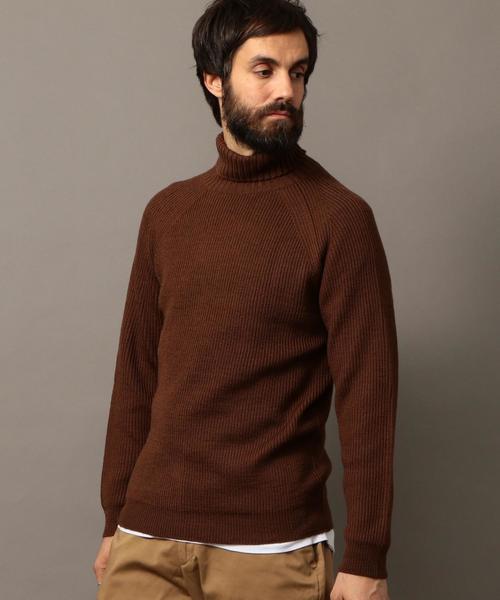 BEAUTY&YOUTH UNITED ARROWS（ビューティーアンドユースユナイテッドアローズ）の「BY イタリーヤーン ウール アゼ タートルニット◆（ニット/セーター・メンズ・ダークグレー/ブラウン/ホワイト/ブラック・LARGE/MEDIUM/SMALL/X-LARGE）」の10枚目の写真