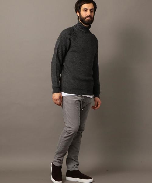 BEAUTY&YOUTH UNITED ARROWS（ビューティーアンドユースユナイテッドアローズ）の「BY イタリーヤーン ウール アゼ タートルニット◆（ニット/セーター・メンズ・ダークグレー/ブラウン/ホワイト/ブラック・LARGE/MEDIUM/SMALL/X-LARGE）」の8枚目の写真