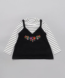 GLOBAL WORK | 【キッズ】シシュウニットキャミレイヤープルオーバー/738609(Tシャツ/カットソー)