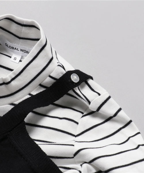 GLOBAL WORK（グローバルワーク）の「【キッズ】シシュウニットキャミレイヤープルオーバー/738609（Tシャツ/カットソー・キッズ・グレー/その他1/ブラック・MEDIUM/SMALL/LARGE/XX-LARGE/X-LARGE）」の6枚目の写真