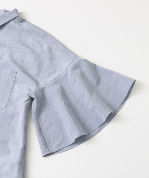 URBAN RESEARCH（アーバンリサーチ）の「UR フレアスリーブシャツ（シャツ/ブラウス・レディース・オフホワイト/ベージュ/ライトブルー・FREE）」の15枚目の写真