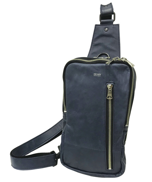 DECADE（ディケイド）の「ソフトホースレザー・ミニボディバッグ　DECADE(No-00961M)　ﾃﾞｨｹｲﾄﾞ Soft Horse Leather Mini Body Bag（ボディバッグ/ウエストポーチ・メンズ・ブラック/ネイビー/ブラック系その他・ﾌﾘ-/フリー）」の3枚目の写真
