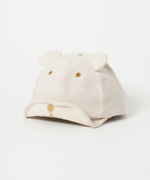 GRIN BUDDY（グリンバディ）の「【GRIN BUDDY(グリンバディ）】Bear Cap/クマ柄キャップ/キッズ（キャップ・キッズ・ベージュ/ネイビー/グレー/ライトベージュ・52㎝/54㎝/52cm/54cm）」の3枚目の写真