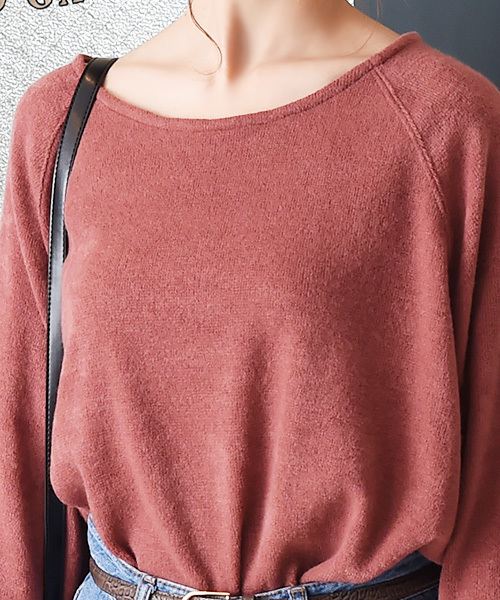 Luz Llena(ラズレナ)の「変形フレアスリーブ・ニットソートップス(ニット/セーター・レディース・ネイビー/マスタード/ピンク・MEDIUM)」の9枚目の写真