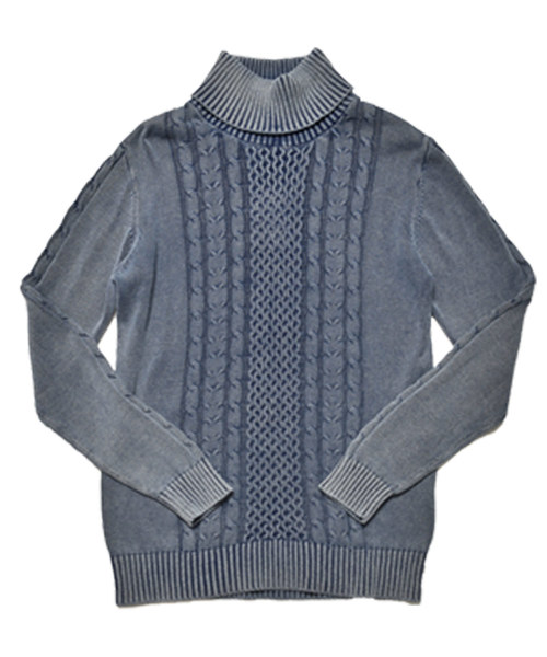 硫化染めタートルネックニット メンズ トップス ニット サーフ（ニット