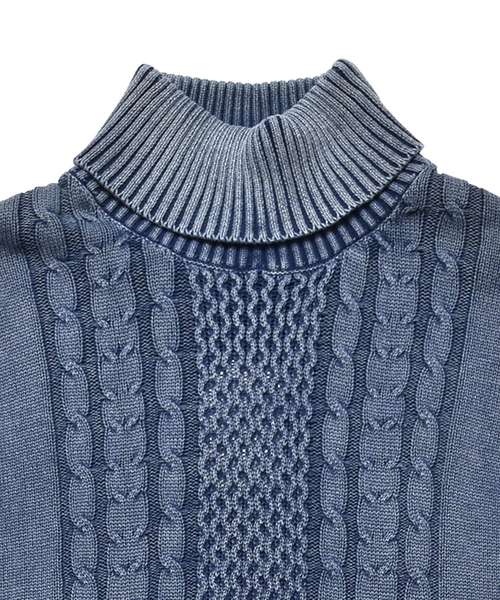 硫化染めタートルネックニット メンズ トップス ニット サーフ（ニット