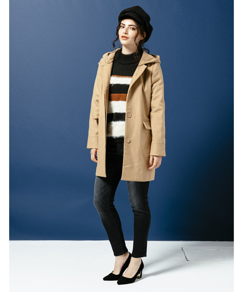 LIPSTAR（リップスター）の「フェザーヤーンボーダーニット（ニット/セーター・レディース・ブラック系その他/グレー系その他・M）」の7枚目の写真