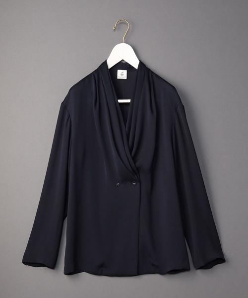 6（ロク）の「＜6(ROKU)＞GATHER SHIRT/シャツ（シャツ/ブラウス