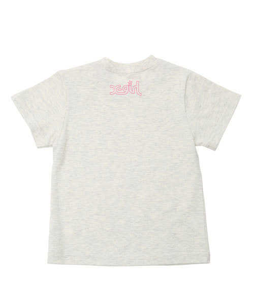 X-girl Stages（エックスガールステージス）の「SLIM S/S TEE “SMILEY” （4T～7T）（Tシャツ/カットソー・キッズ・ブラック/ベージュ/ライトブルー/ピンク・4T/5T/6T/7T）」の8枚目の写真