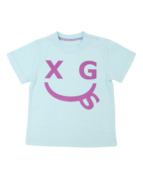 X-girl Stages（エックスガールステージス）の「SLIM S/S TEE “SMILEY” （4T～7T）（Tシャツ/カットソー・キッズ・ブラック/ベージュ/ライトブルー/ピンク・4T/5T/6T/7T）」の9枚目の写真