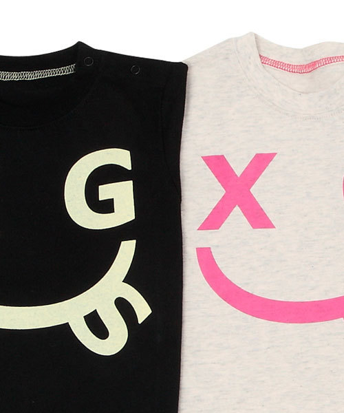 X-girl Stages（エックスガールステージス）の「SLIM S/S TEE “SMILEY” （4T～7T）（Tシャツ/カットソー・キッズ・ブラック/ベージュ/ライトブルー/ピンク・4T/5T/6T/7T）」の11枚目の写真