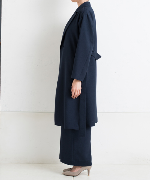 RIVE DROITE（リヴドロワ）の「【洗える【シワになりにくい】リネンライクチェスターコート（チェスターコート・レディース・ライトベージュ/ネイビー・FREE）」の5枚目の写真