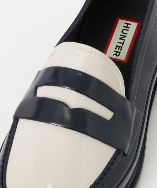 HUNTER（ハンター）の「HUNTER　ORIGINAL PENNY LOAFER（ローファー・レディース・ホワイト/ネイビー/ピンク・4/6/5）」の18枚目の写真