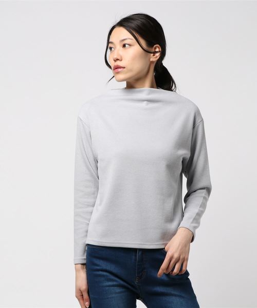 12Twelve Agenda（トゥエルブ　アジェンダ）の「ボトルネックカットソープルオーバー（Tシャツ/カットソー・レディース・ライトグレー/ネイビー/ブラック・M）」の2枚目の写真