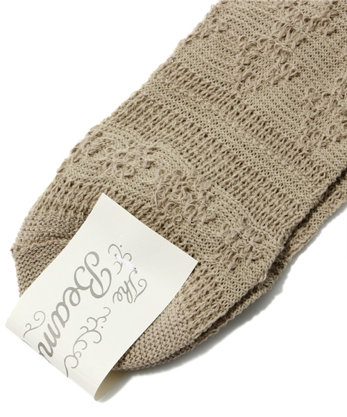 BEAMS BOY（ビームスボーイ）の「△BEAMS BOY / リネン リンクス カフソックス（ソックス/靴下・レディース・ホワイト/ベージュ/サックスブルー・ONE SIZE）」の5枚目の写真