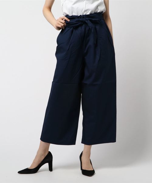 ehka sopo(エヘカソポ)の「ウエストリボンワイドパンツ(その他パンツ・レディース・ネイビー/グレー/カーキ/キナリ・MEDIUM)」の4枚目の写真