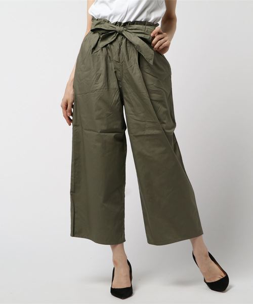 ehka sopo(エヘカソポ)の「ウエストリボンワイドパンツ(その他パンツ・レディース・ネイビー/グレー/カーキ/キナリ・MEDIUM)」の3枚目の写真