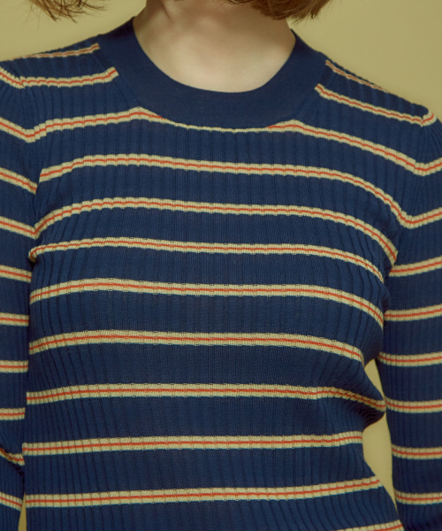 Abahouse Devinette（ドゥヴィネット）の「SUPER120sハイゲージリブニット（ニット/セーター・レディース・ホワイト/ライトグレー/ブラック/ベージュ/ブルー/ブルー系その他/ネイビー・フリー）」の11枚目の写真