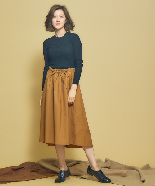 Abahouse Devinette（ドゥヴィネット）の「SUPER120sハイゲージリブニット（ニット/セーター・レディース・ホワイト/ライトグレー/ブラック/ベージュ/ブルー/ブルー系その他/ネイビー・フリー）」の18枚目の写真