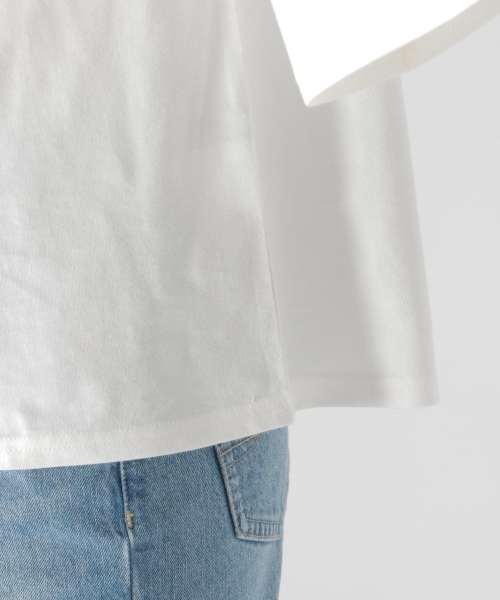 BAYFLOW（ベイフロー）の「GOOD PRICE／バッククロスフレアトップス（Tシャツ/カットソー・レディース・ブラック/オフホワイト/ピンク/ブルー・SMALL/MEDIUM）」の18枚目の写真