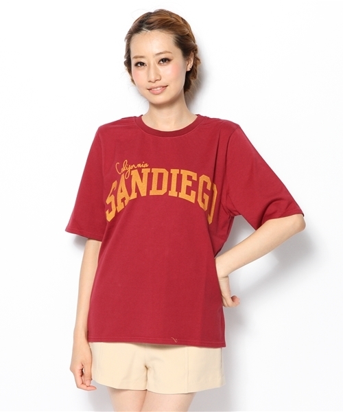 Another Edition（アナザーエディション）の「AE SANDIEGO T（Tシャツ/カットソー・レディース・グレー/ワインレッド/ネイビー・フリー）」の11枚目の写真