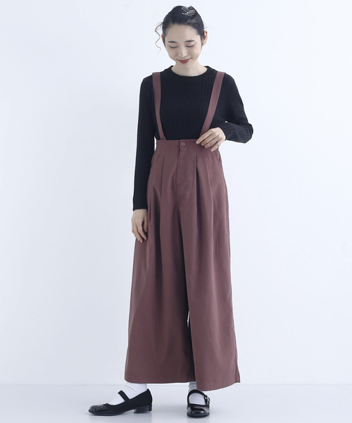 merlot(メルロー)の「サスペンダー付きタックワイドパンツ1993(その他パンツ)」 - WEAR merlot(メルロー)の「サスペンダー付きタックワイドパンツ1993(その他パンツ)」 - WEAR