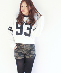 WEGO | WEGO/ハイウエストロールアップショーツ(デニムパンツ)