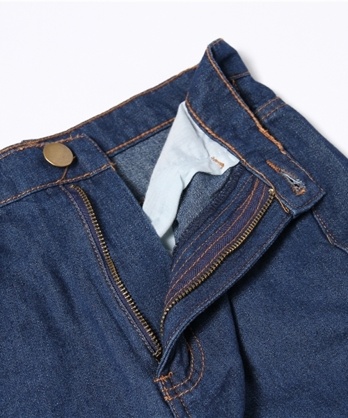 WEGO（ウィゴー）の「WEGO/ハイウエストロールアップショーツ（デニムパンツ・レディース・ホワイト/インディゴブルー/その他1/ダークインディゴブルー・MEDIUM/LARGE）」の10枚目の写真