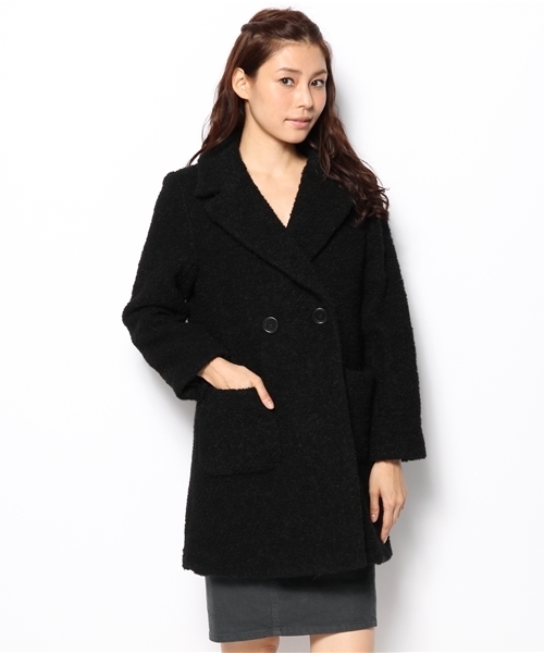 Ray BEAMS（レイビームス）の「◎□Ray BEAMS / ループ チェスターWコート（その他アウター・レディース・ブルー/ブラック・0/1）」の2枚目の写真