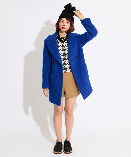 Ray BEAMS（レイビームス）の「◎□Ray BEAMS / ループ チェスターWコート（その他アウター・レディース・ブルー/ブラック・0/1）」の8枚目の写真